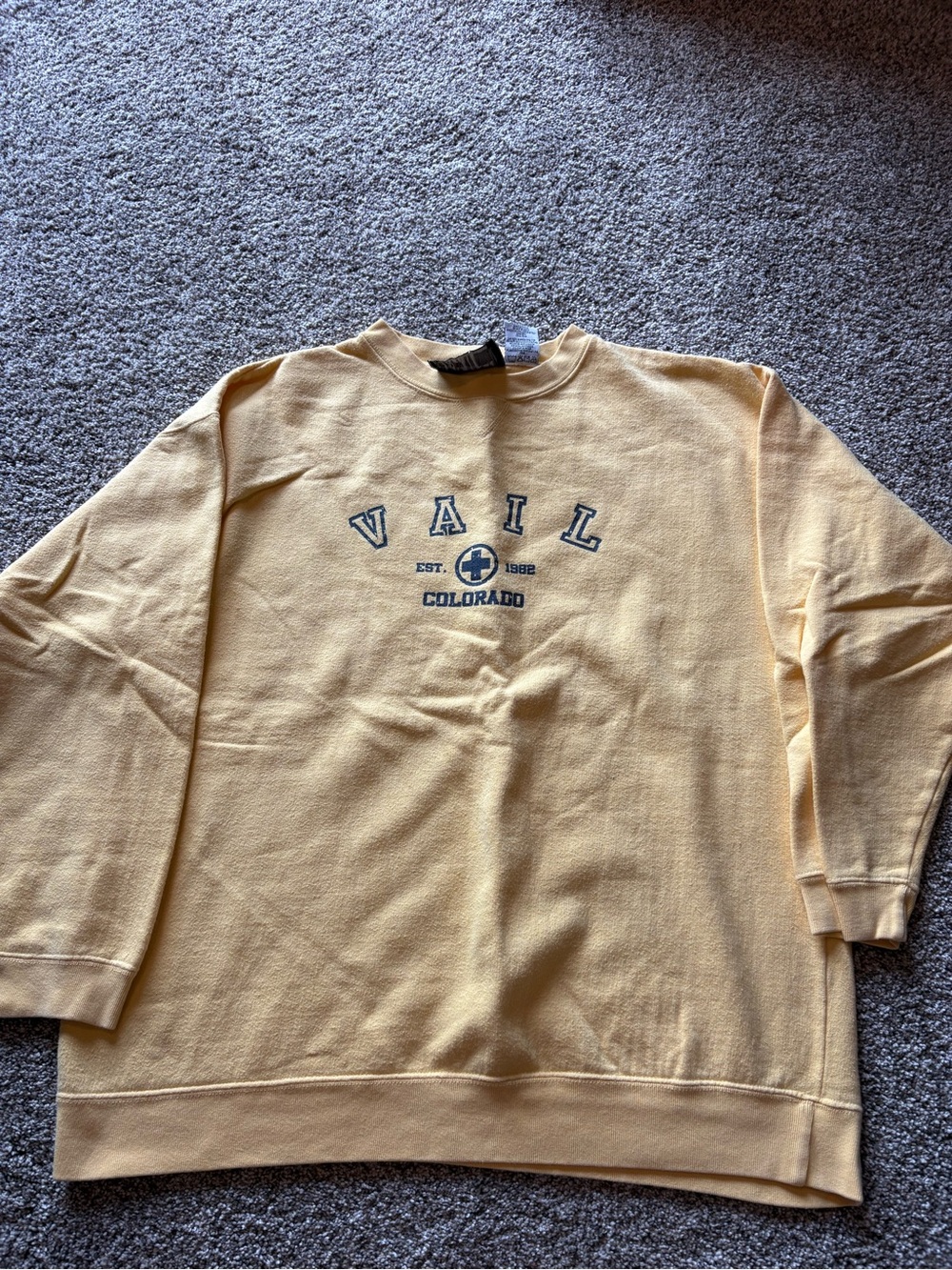 Vail Colorado Crewneck Sweatshirt - Yellow